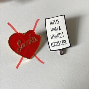 feminist enamel pin